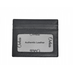Leather Card Holder - Leather cardholder - Leather Card Case - Leather Card Pouch - Card Sleeve - Oxhide J0052 Black