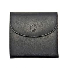 Wallet Women Short Leather - Black Compact Wallet for Women- real Leather Wallet for Women - Oxhide Black Wallet J0017